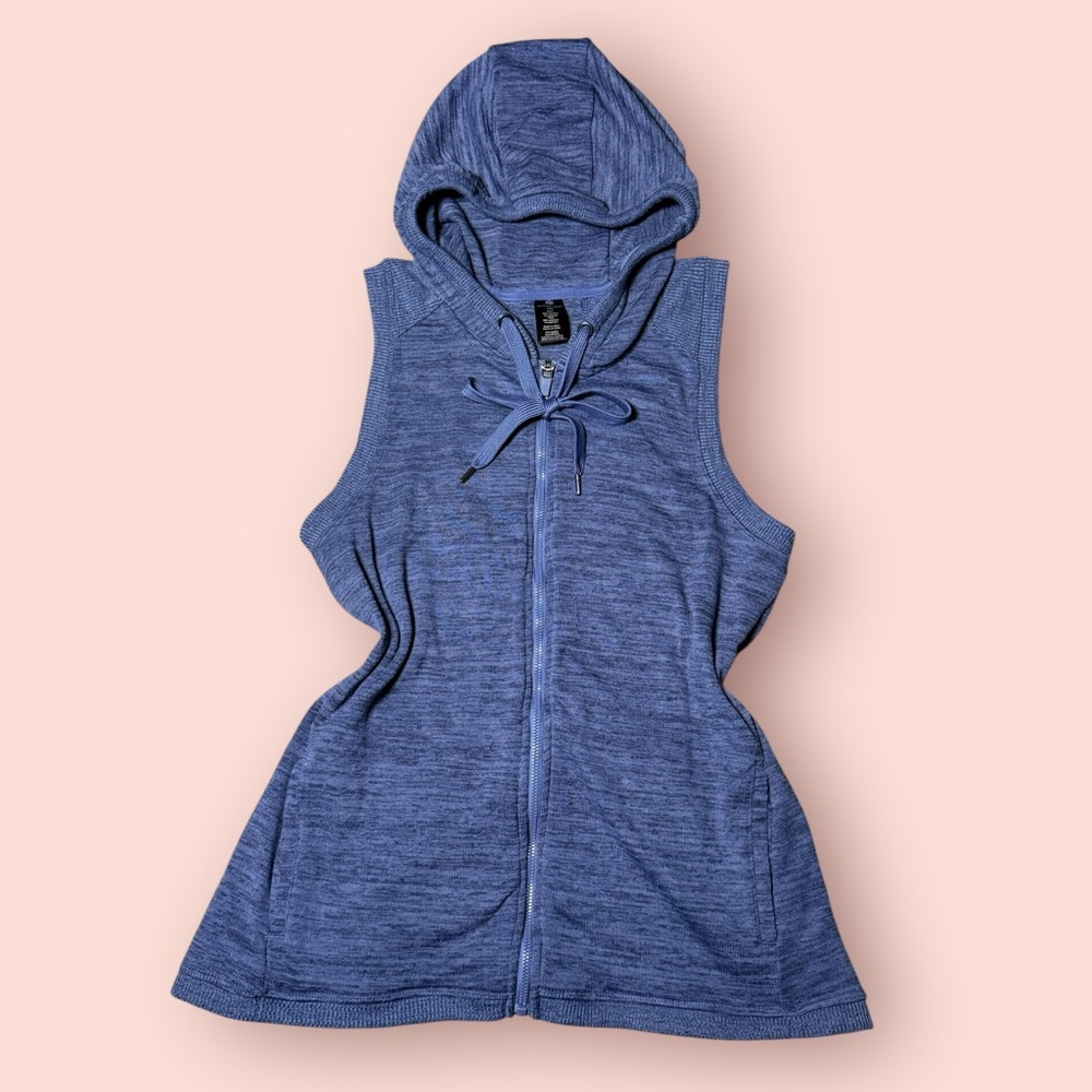 Active‎ Life Navy Heather Sleeveless Hoodie Vest – Size Medium